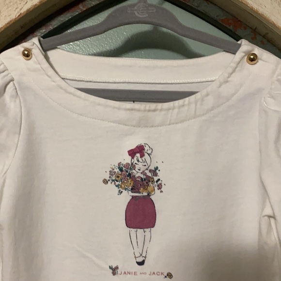 Girls’ 4T Janie and Jack Flower Girl 3/4 length sleeve Shirt - Picture 4 of 7
